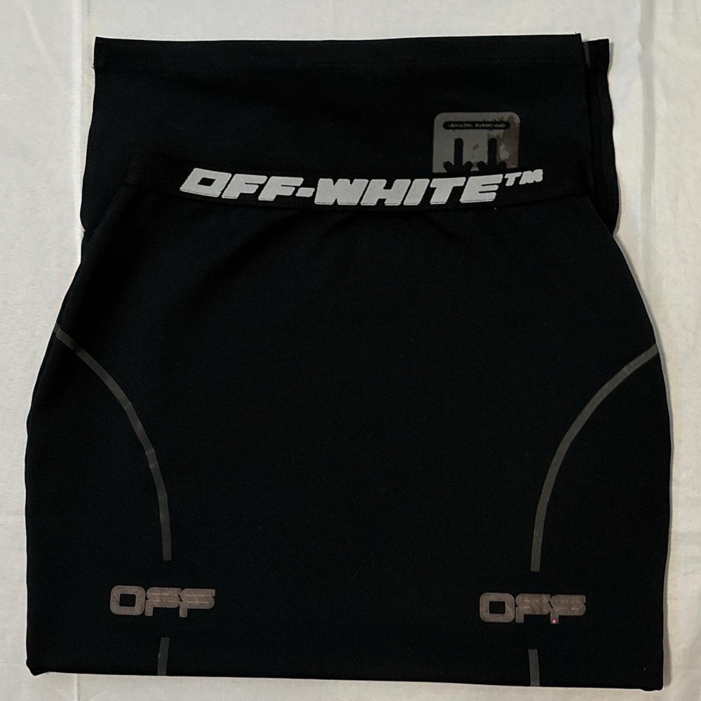 AUTHENTIC OFF WHITE SPORTY BLACK MIDI SKIRT